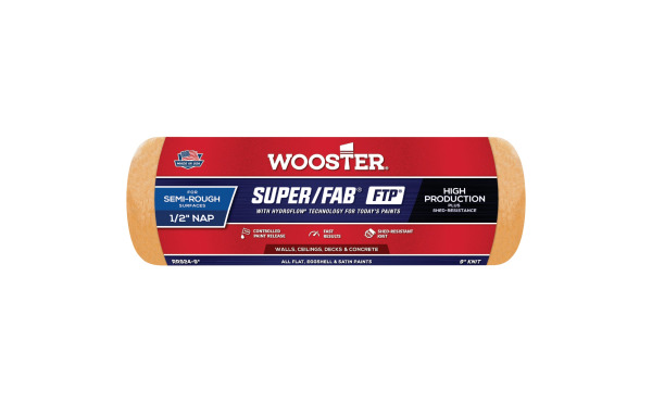 Wooster Super/Fab FTP 9 In. x 1/2 In. Knit Fabric Roller Cover Wooster Super/Fab FTP 9 In. x 1/2 In. Knit Fabric Roller Cover