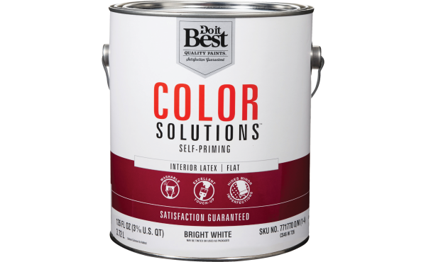 Do it Best Color Solutions Latex Self-Priming Interior Wall Paint, Bright White, 1 Gal. Do it Best Color Solutions Latex Self-Priming Interior Wall Paint, Bright White, 1 Gal.