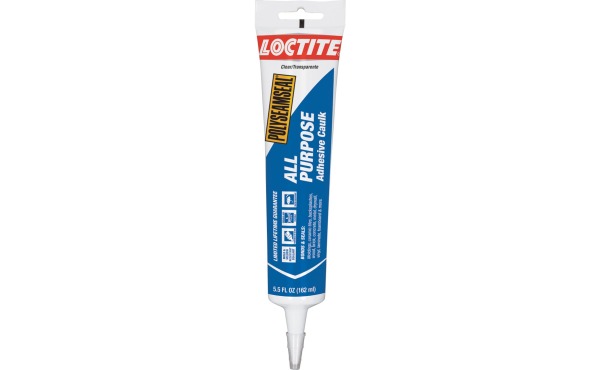 LOCTITE POLYSEAMSEAL 5.5 Oz. Clear Adhesive Caulk LOCTITE POLYSEAMSEAL 5.5 Oz. Clear Adhesive Caulk
