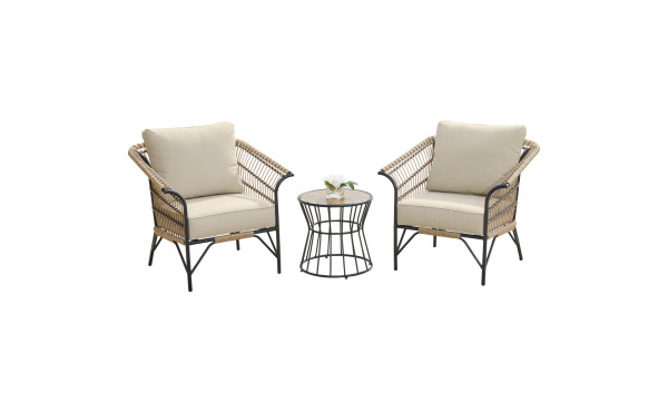 Outdoor Expressions Brentwood 3-Piece Wicker Chat Set Outdoor Expressions Brentwood 3-Piece Wicker Chat Set
