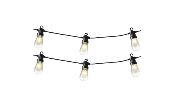 Lumineo 31 Ft. 20-Light Warm White LED Vintage Outdoor Party Light Set Lumineo 31 Ft. 20-Light Warm White LED Vintage Outdoor Party Light Set