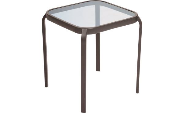 Outdoor Expressions Windsor Collection Smoked Glass Top 16 In. Square Side Table Outdoor Expressions Windsor Collection Smoked Glass Top 16 In. Square Side Table