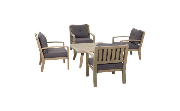 Outdoor Expressions 5-Piece Acacia Wood Chat Set Outdoor Expressions 5-Piece Acacia Wood Chat Set