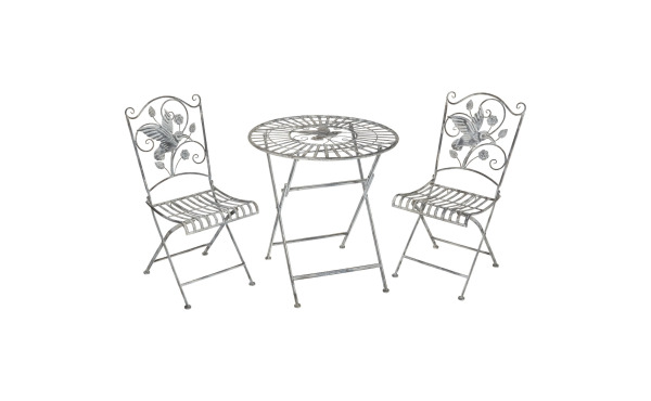 Alpine 3-Piece Hummingbird Foldable Floral Bistro Set Alpine 3-Piece Hummingbird Foldable Floral Bistro Set