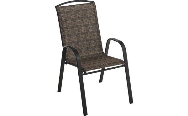 Outdoor Expressions Windsor Black Steel Sling Stacking Chair Outdoor Expressions Windsor Black Steel Sling Stacking Chair