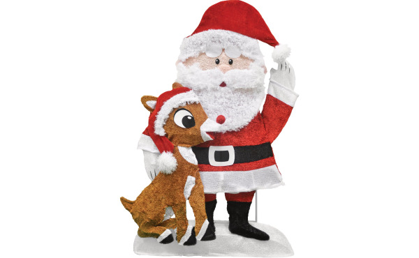 Rudolph 32 In. Incandescent Santa & Rudolph Holiday Figure Rudolph 32 In. Incandescent Santa & Rudolph Holiday Figure