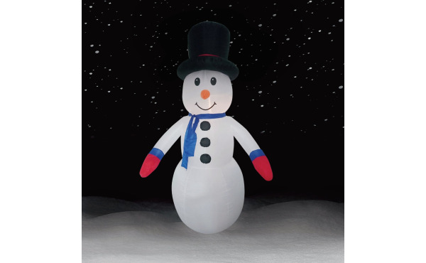 Brite Star 10 Ft. Snowman with Black Top Hat Airblown Inflatable Brite Star 10 Ft. Snowman with Black Top Hat Airblown Inflatable