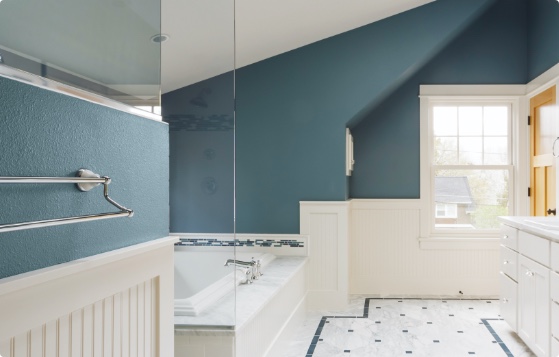 First time homeowners, we’ve got you covered. Interior pain in bathroom