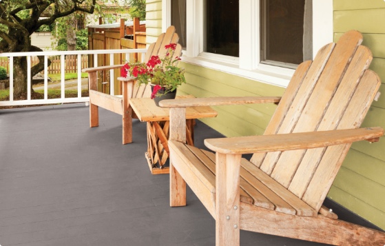 A paint made specifically for the job makes all the difference. Exterior paint on porch