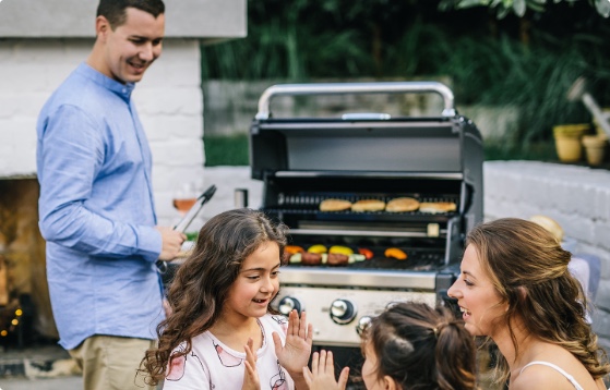 Family grilling